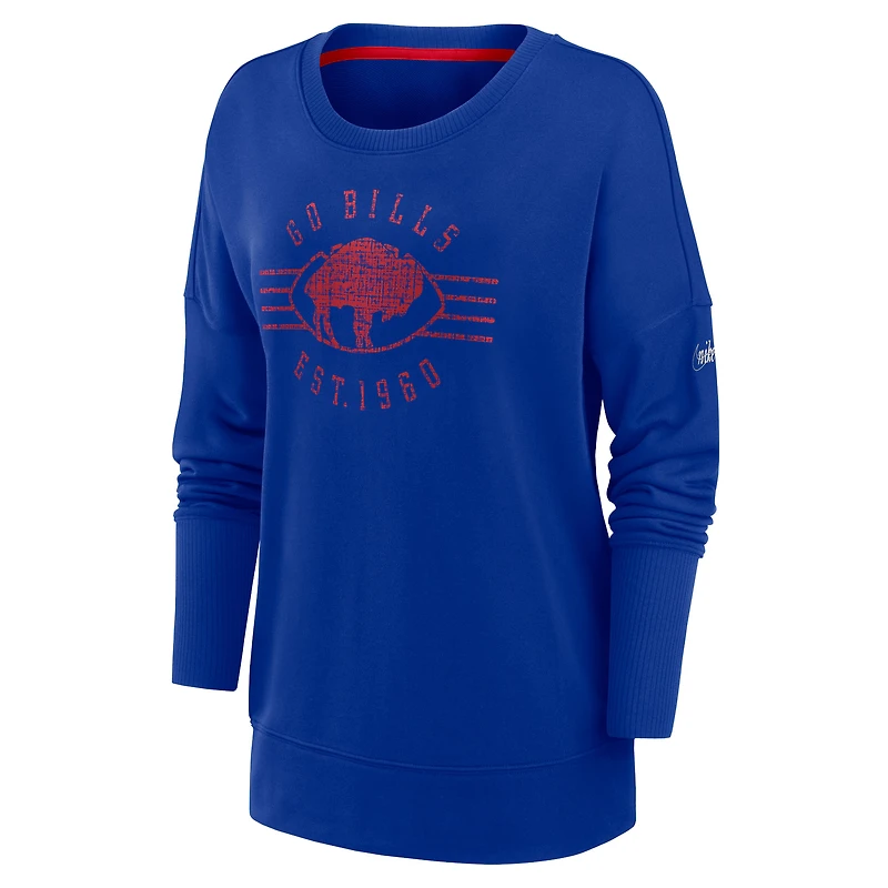 Nike Royal Buffalo Bills Rewind Playback pour femme - T-shirt à manches longues