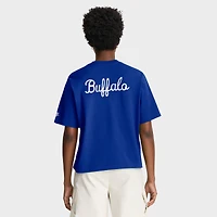 Women's Nike Royal Buffalo Bills Rewind Pocket Boxy T-Shirt