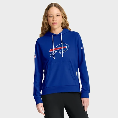 Women's Nike Royal Buffalo Bills Sideline Standard Issue Initial Home Dri-FIT Hoodie