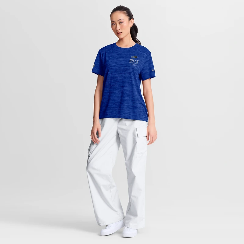 T-shirt Nike Royal Buffalo Bills Sideline Velocity Dri-FIT pour femme