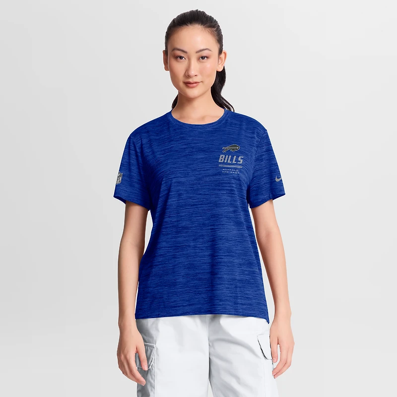 Women's Nike Royal Buffalo Bills Sideline Velocity Dri-FIT T-Shirt