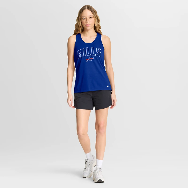 Débardeur dos nageur Nike Royal Buffalo Bills Tri-Blend Dri-FIT pour femme