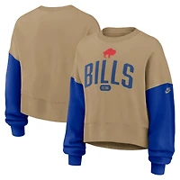 Sweat-shirt surdimensionné Nike Tan Buffalo Bills Rewind pour femme