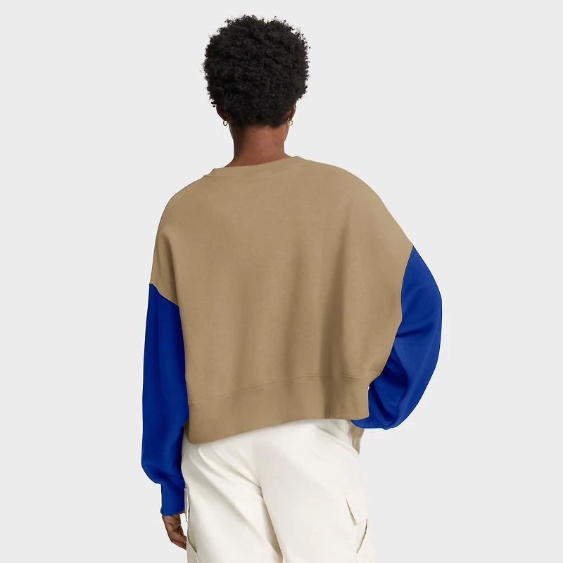 Women's Nike Tan Buffalo Bills Oversized Rewind Pullover Sweatshirt