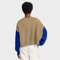 Women's Nike Tan Buffalo Bills Oversized Rewind Pullover Sweatshirt