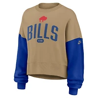 Sweat-shirt surdimensionné Nike Tan Buffalo Bills Rewind pour femme