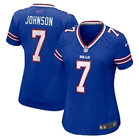 Maillot Nike Taron Johnson Royal Buffalo Bills Game Player pour femme