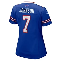 Maillot Nike Taron Johnson Royal Buffalo Bills Game Player pour femme