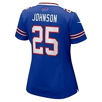 Women's Nike Ty Johnson Royal Buffalo Bills Team Game Jersey