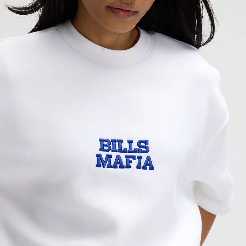 Women's Nike White Buffalo Bills 2025 Rivalries Collection Oversized Tech Fleece Dress