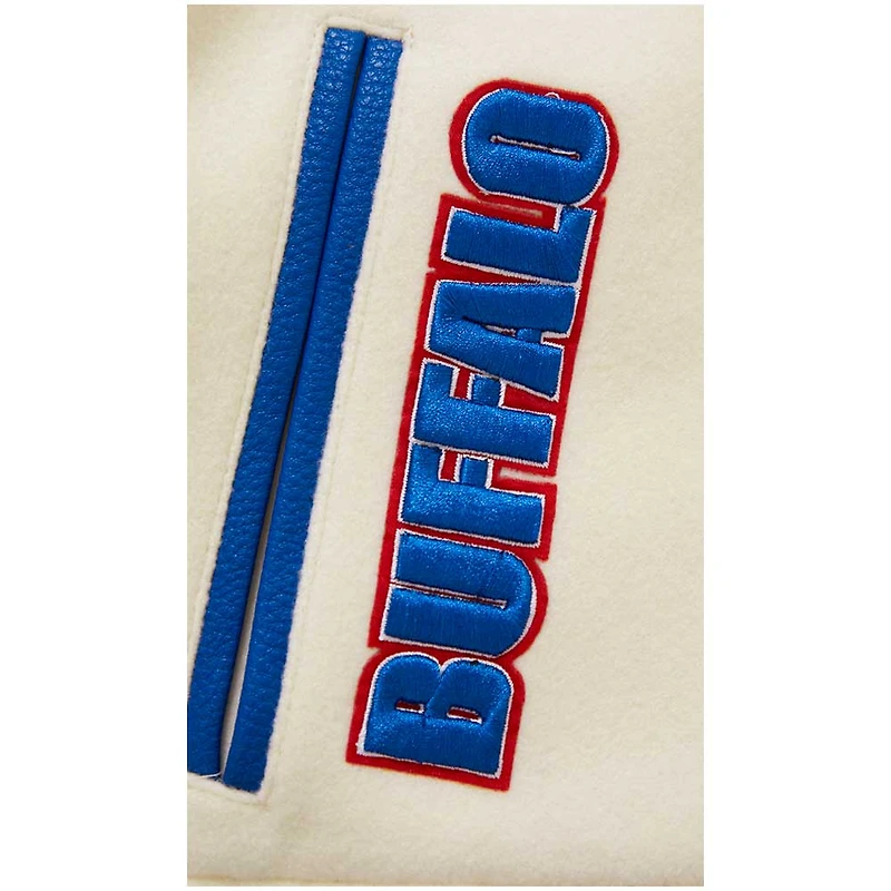 Women's Pro Standard  Cream Buffalo Bills Retro Classic Vintage Full-Zip Varsity Jacket
