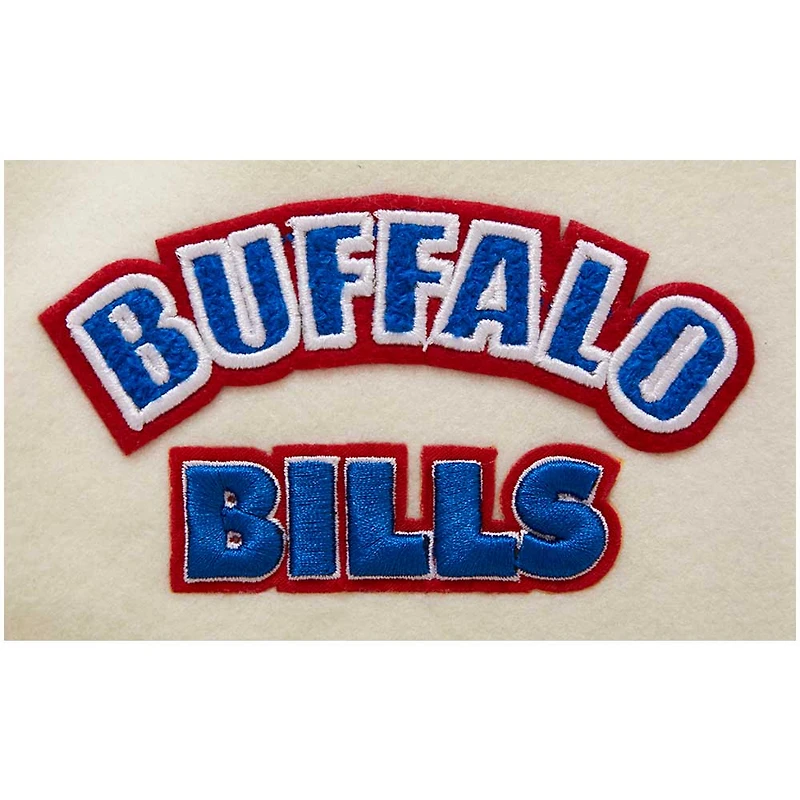 Women's Pro Standard  Cream Buffalo Bills Retro Classic Vintage Full-Zip Varsity Jacket