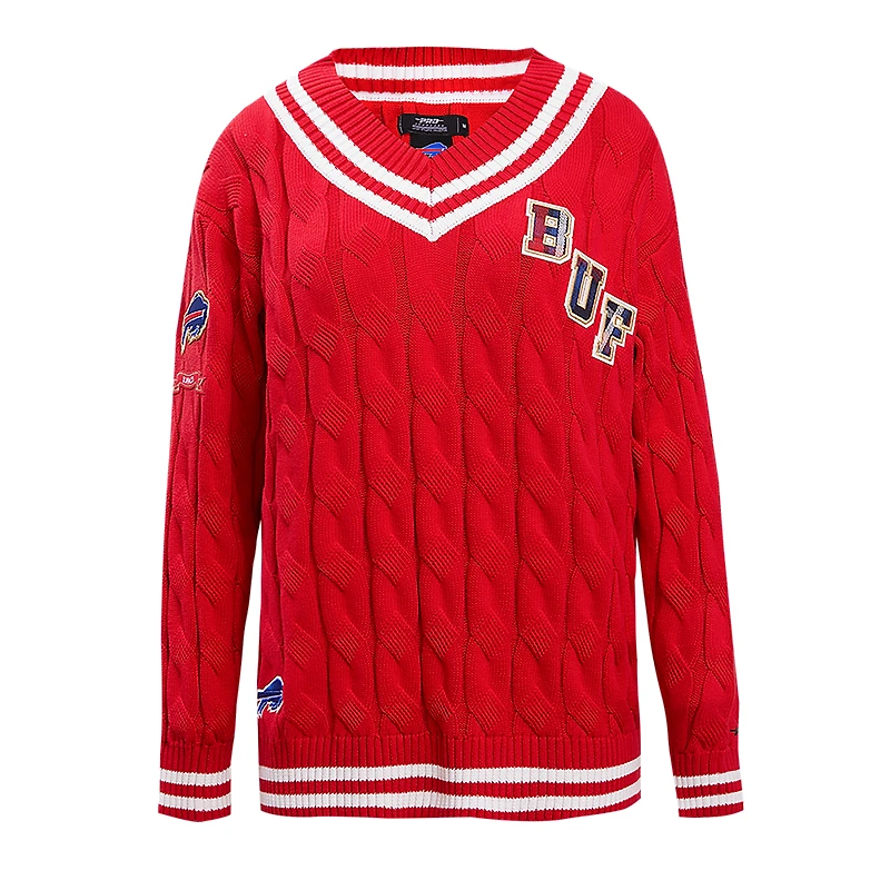 Pull à col en V Pro Standard Red Buffalo Bills Prep pour femmes