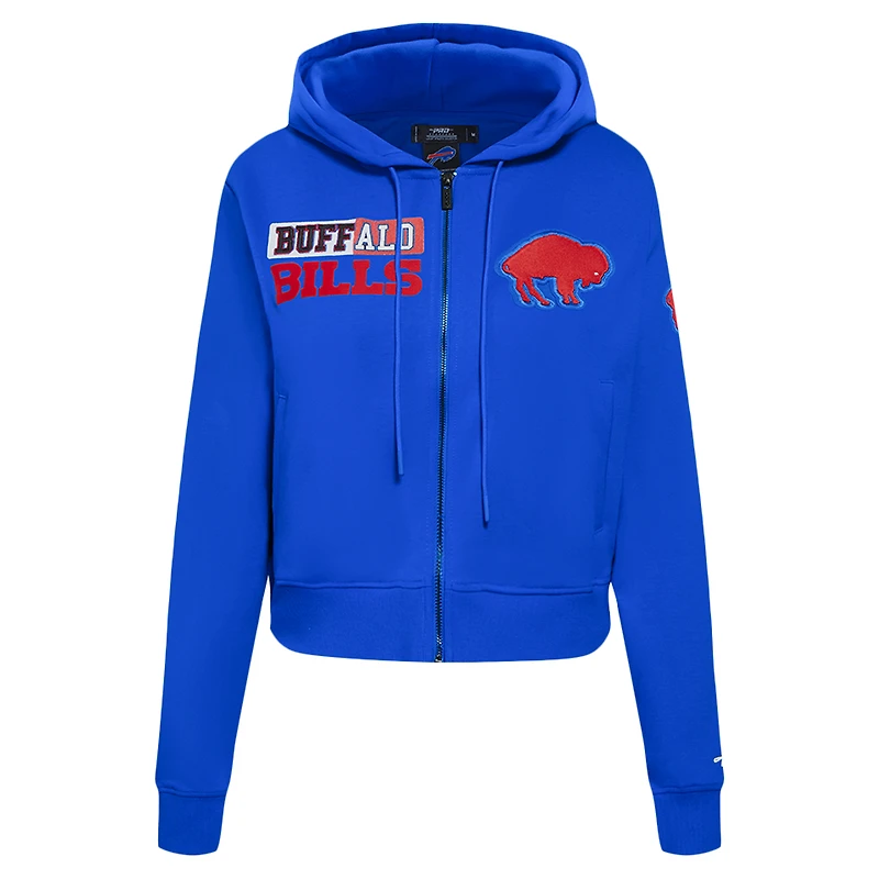 Women's Pro Standard Royal Buffalo Bills Split Logo Full-Zip Hoodie