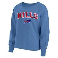 Sweat-shirt raglan délavé à l'acide pour femme, grande taille, profil Royal Buffalo Bills