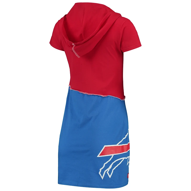 Refried Apparel - Robe courte à capuche durable Buffalo Bills rouge/royal pour femme