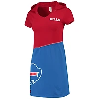 Refried Apparel - Robe courte à capuche durable Buffalo Bills rouge/royal pour femme