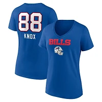 T-shirt col V femme avec logo de l'équipe des Royal Buffalo Bills