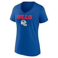 Women's  Royal Buffalo Bills Team Wordmark V-Neck T-Shirt