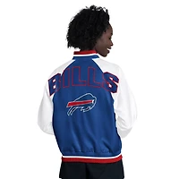 Women's Starter  Royal/White Buffalo Bills Raglan Blitz Full-Snap Varsity Jacket
