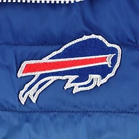Women's The Wild Collective Royal/White Buffalo Bills Color Block Full-Zip Puffer Jacket
