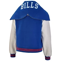 Veste universitaire courte boutonnée pour femme The Wild Collective Royal Buffalo Bills
