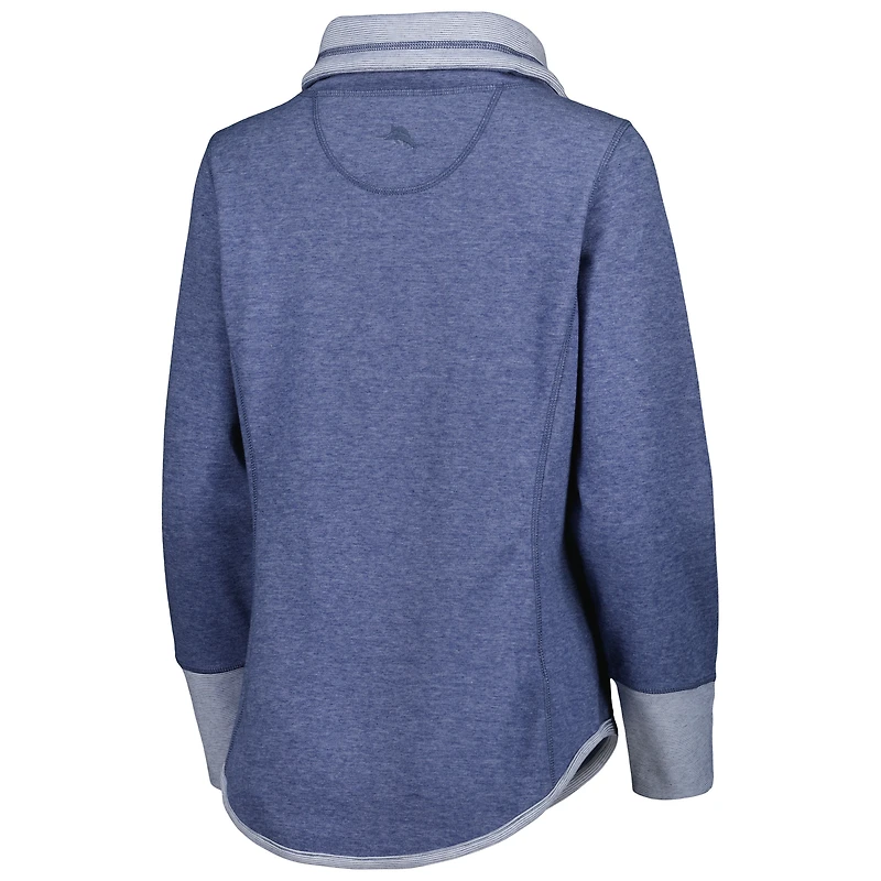 Women's Tommy Bahama Heathered Royal Buffalo Bills Sport Sun Fade Full-Zip Sweatshirt