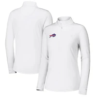 Women's Tommy Bahama White Buffalo Bills Sport Playa Vista IslandZone Quarter-Zip Jacket