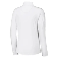 Women's Tommy Bahama White Buffalo Bills Sport Playa Vista IslandZone Quarter-Zip Jacket