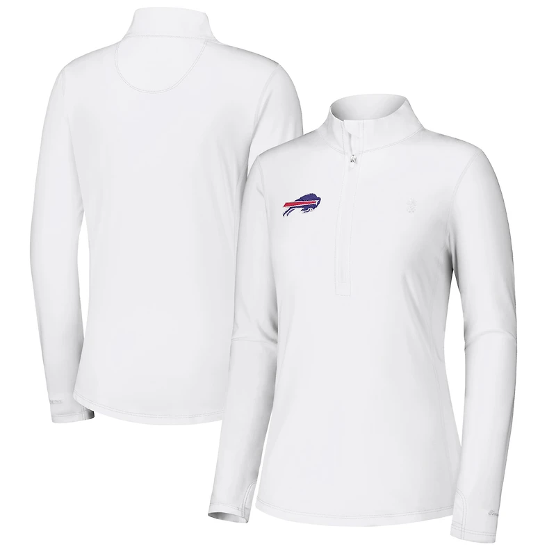 Women's Tommy Bahama White Buffalo Bills Sport Playa Vista IslandZone Quarter-Zip Jacket