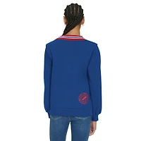 Sweat-shirt à col en V Alice Royal Buffalo Bills de Tommy Hilfiger pour femme