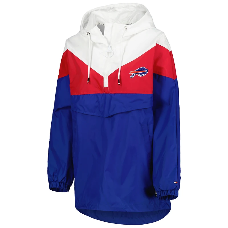 Veste coupe-vent à capuche Tommy Hilfiger Buffalo Bills Staci pour femme, blanc/rouge