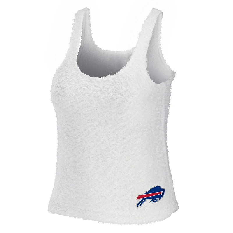 WEAR by Erin Andrews Ensemble de nuit avec débardeur et pantalon confortables à encolure dégagée Buffalo Bills crème pour femmes