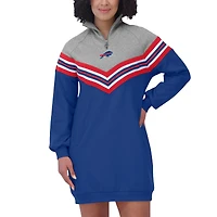 Robe à rayures chevrons Buffalo Bills Royal/Heather Grey pour femme WEAR by Erin Andrews