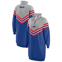 Robe à rayures chevrons Buffalo Bills Royal/Heather Grey pour femme WEAR by Erin Andrews