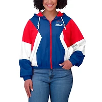 Women's WEAR by Erin Andrews Royal/Red Buffalo Bills Plus Color Block Full-Zip Windbreaker Jacket