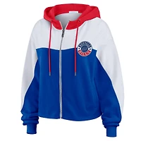 Women's WEAR by Erin Andrews Royal/White Buffalo Bills Color Block Full-Zip Hoodie