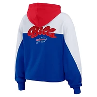 Women's WEAR by Erin Andrews Royal/White Buffalo Bills Color Block Full-Zip Hoodie