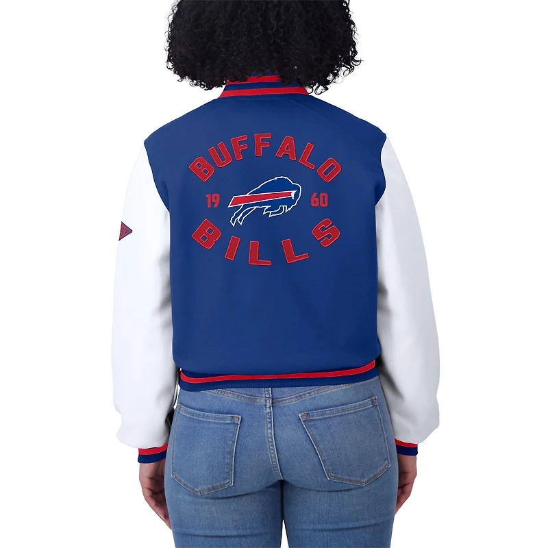 Women's WEAR by Erin Andrews  Royal/White Buffalo Bills Varsity Full-Zip Jacket