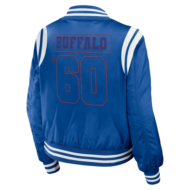 Women's WEAR by Erin Andrews Royal Buffalo Bills Bomber Full-Zip Jacket