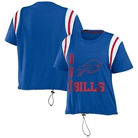 T-shirt cintré à blocs de couleurs Royal Buffalo Bills pour femme WEAR by Erin Andrews