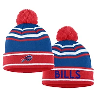 Women's WEAR by Erin Andrews Royal Buffalo Bills Colorblock Cuffed Knit Hat with Pom and Scarf Set