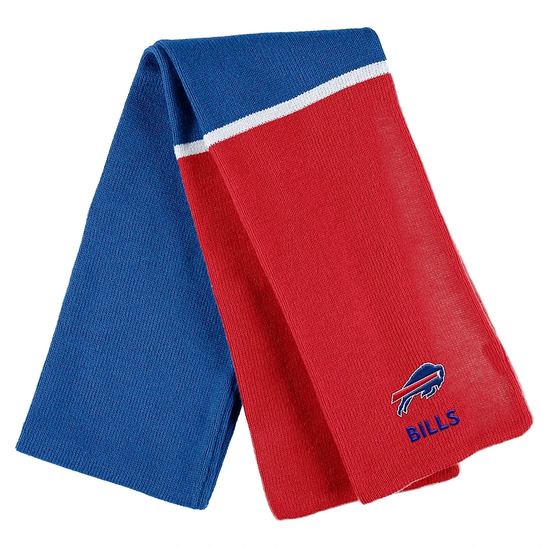 Women's WEAR by Erin Andrews Royal Buffalo Bills Colorblock Cuffed Knit Hat with Pom and Scarf Set
