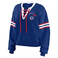 Sweat-shirt à lacets WEAR by Erin Andrews Royal Buffalo Bills pour femme