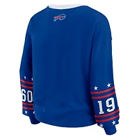 T-shirt de sport à manches longues grande taille pour femme WEAR by Erin Andrews Royal Buffalo Bills