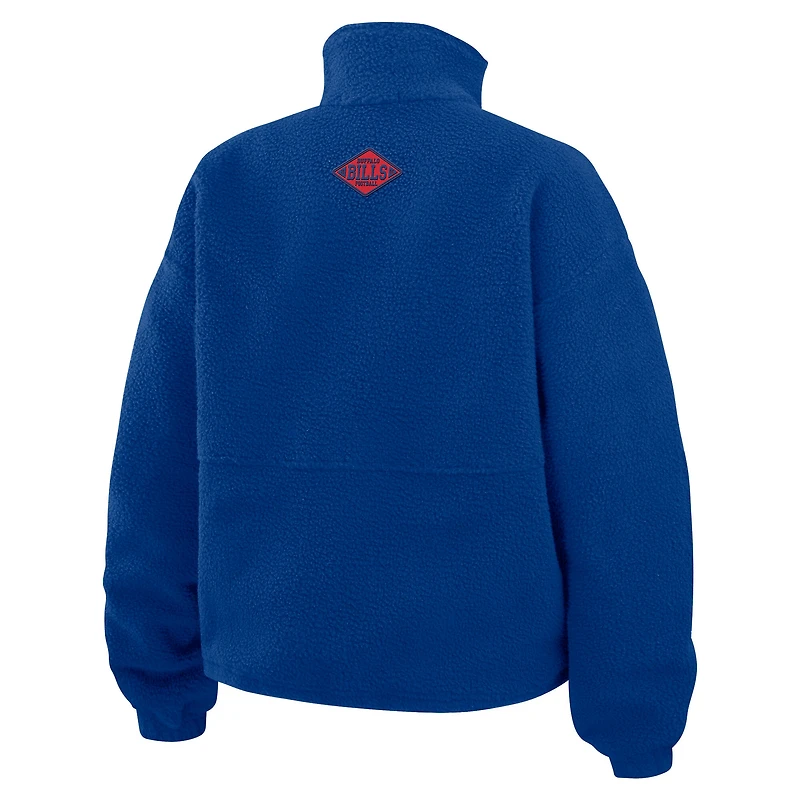 Veste polaire à demi-zip WEAR by Erin Andrews Royal Buffalo Bills pour femme