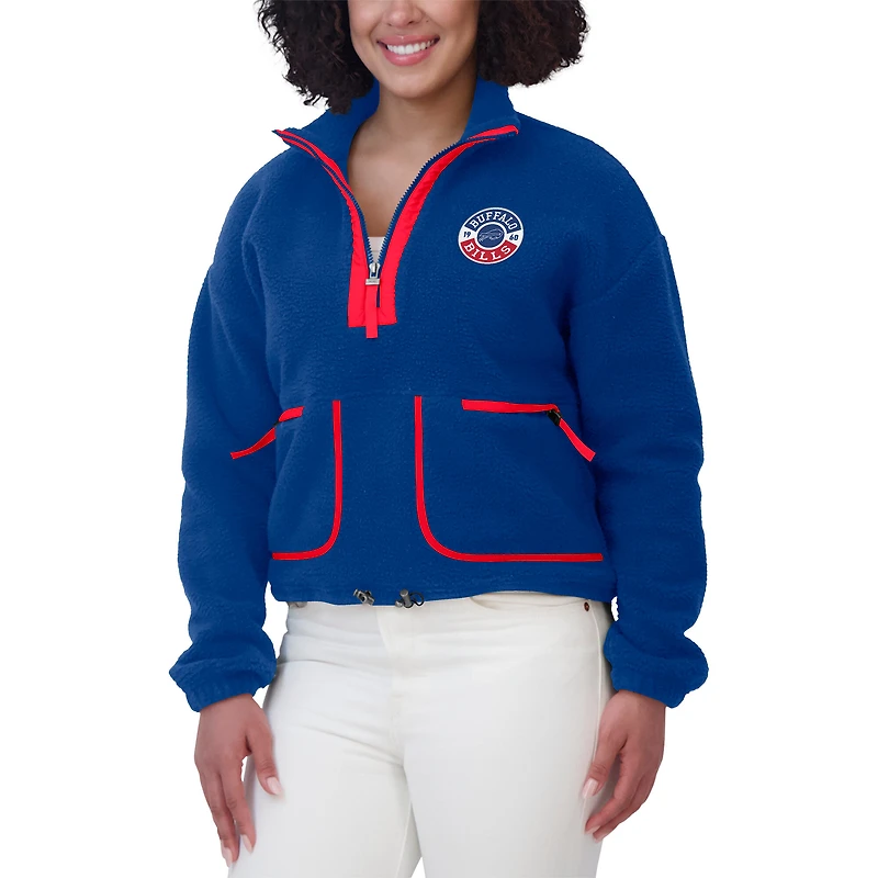 Veste polaire à demi-zip WEAR by Erin Andrews Royal Buffalo Bills pour femme