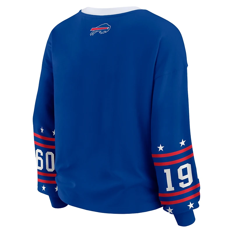 Women's WEAR by Erin Andrews Royal Buffalo Bills Sport Long-Sleeve T-Shirt
