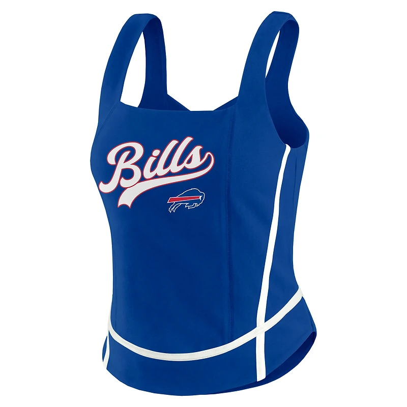 Débardeur à col carré Royal Buffalo Bills pour femme WEAR by Erin Andrews