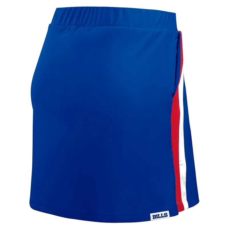 Jupe-short à rayures Royal Buffalo Bills pour femme WEAR by Erin Andrews